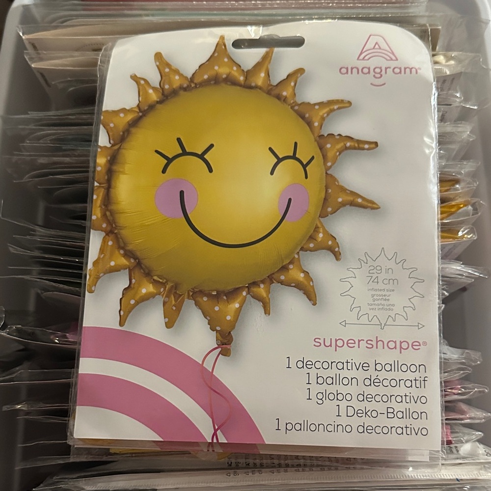 Sun Supershape Decorative Balloon - Yellow
